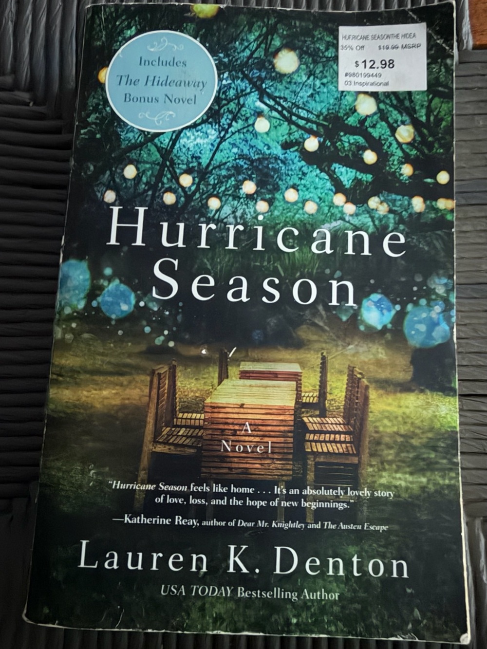 Hurricane Season Paperback Novel - Green Cover by
